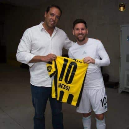 Messi e presidente do Peñarol